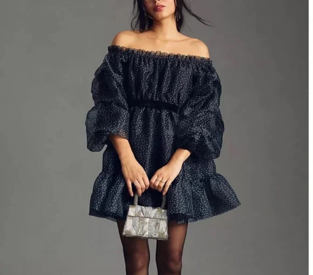 NEW MARE MARE Anthropologie Size XS Tiered Strapless Mini Dress